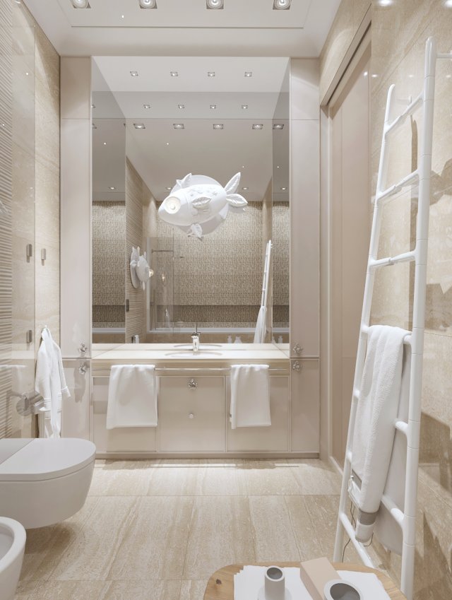 wc fish full scene with all settings done 3D Model .c4d .max .obj .3ds .fbx .stl .blend