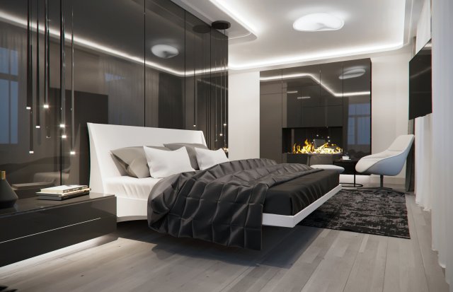 bedroom scene Modèle 3D .c4d .max .obj .3ds .fbx .stl .blend