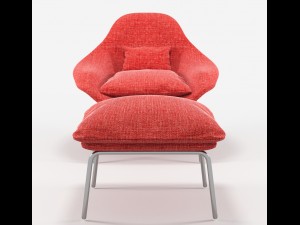 west elm rowan chair Modelo 3D