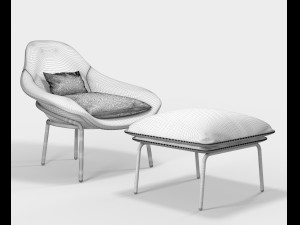 west elm rowan chair Modelo 3D