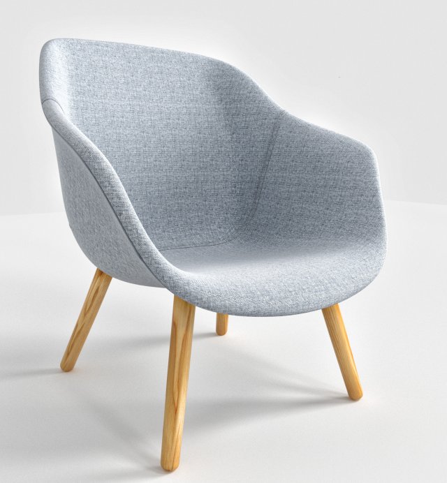 lounge chair low grey hallingdal Modelo 3D .c4d .max .obj .3ds .fbx .stl .blend 