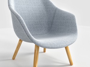 lounge chair low grey hallingdal 3D Model