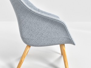 lounge chair low grey hallingdal Modelo 3D