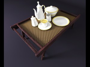 3d china mini tea table Modello 3D