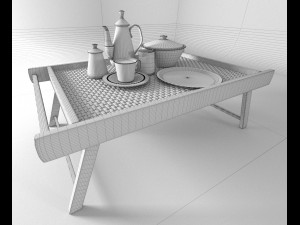 3d china mini tea table Modello 3D
