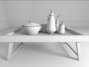 3d china mini tea table Modello 3D