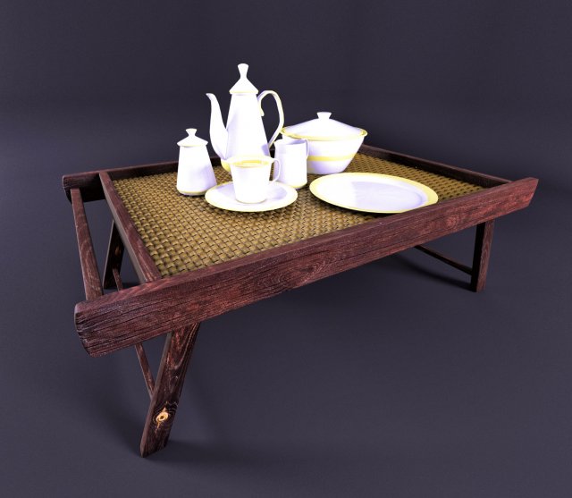 3d china mini tea table Modello 3D .c4d .max .obj .3ds .fbx .stl .blend