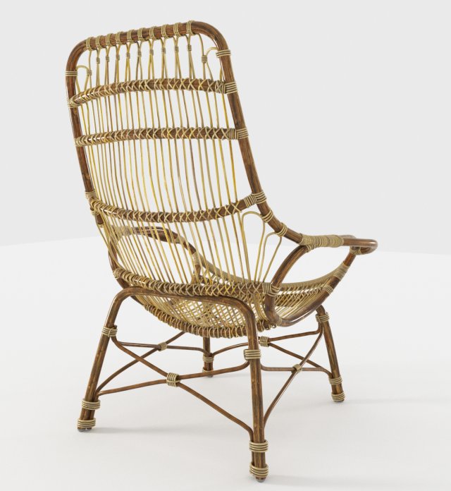 Palecek retro rattan chair 2025