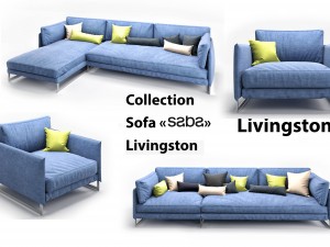 collection sofa saba livingston 3D Model