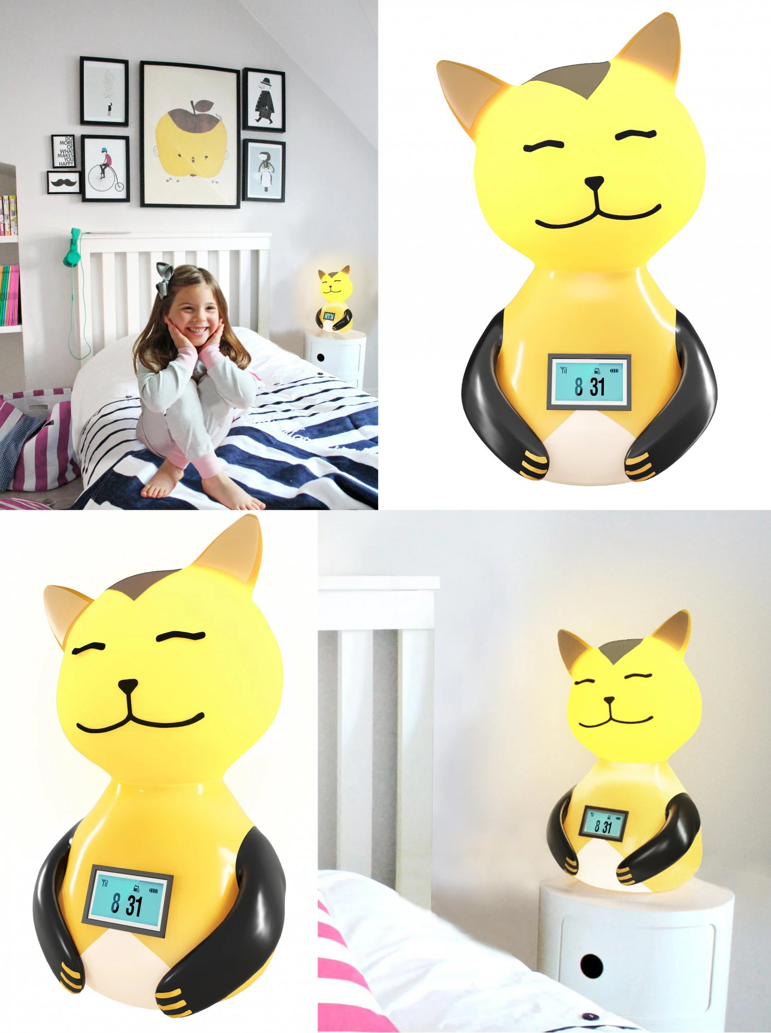 childrens night lamp-cat 3D Model .c4d .max .obj .3ds .fbx .stl .blend 