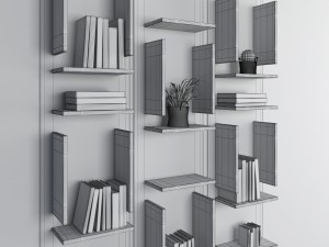 book shelf libreria fifty cattelan italia 3D 모델