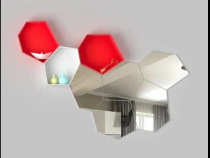 estante modular espejo musgo calligaris Modelo 3D