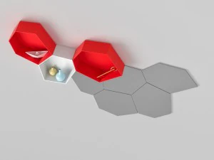 modular shelf mirror moss calligaris 3D Model