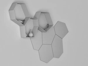 modular shelf mirror moss calligaris 3D Model
