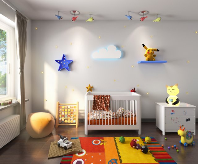 3d interior kids bedroom 3D-Modell .c4d .max .obj .3ds .fbx .stl .blend 