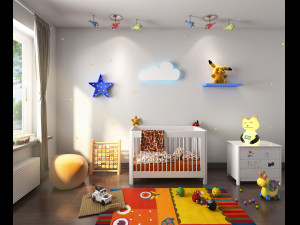 3d interior kids bedroom 3D Model