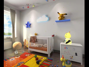 3d interior kids bedroom 3D Model