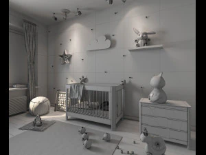 3d interior kids bedroom 3D Model