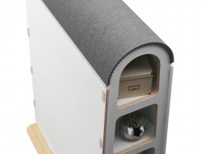 タスクシステムによるモバイルオフィス家具の弧 3Dモデル