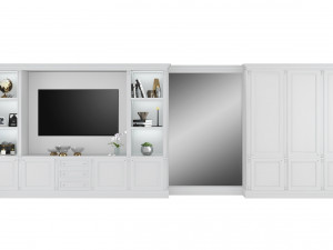 tv cabinet with wardrobe by fc shape 3D Model