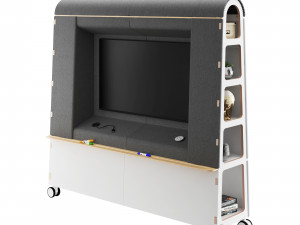 arc 2 of mobile office furniture by task systems 3D मॉडल
