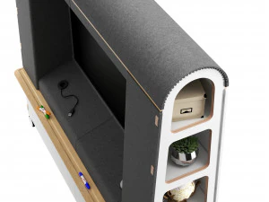 タスクシステムによるモバイルオフィス家具のアーク2 3Dモデル