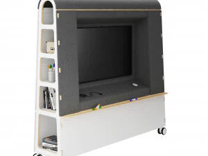 タスクシステムによるモバイルオフィス家具のアーク2 3Dモデル