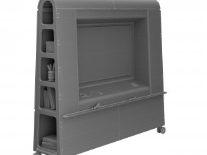 arc 2 of mobile office furniture by task systems Modèle 3D