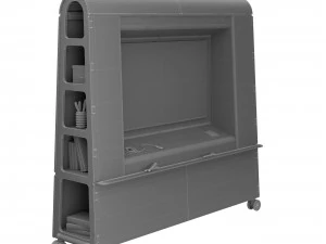 タスクシステムによるモバイルオフィス家具のアーク2 3Dモデル