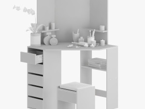 makeup dressing corner table Model 3D