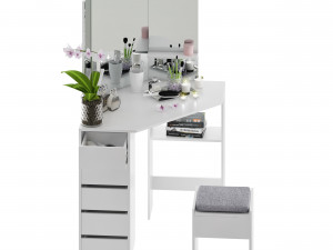 makeup dressing corner table Model 3D