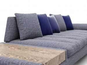 великий 4-місний диван illusion від roche bobois design lili castilla 3D Модель
