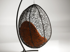 3d swing cocoon hanging rotan chair 3D 모델