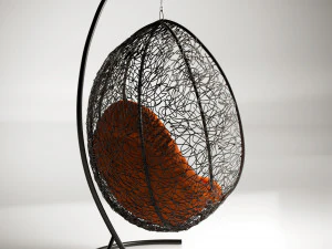 3d swing cocoon hanging rotan chair 3D Model