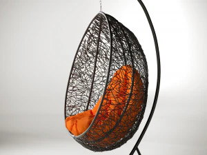 3d swing cocoon hanging rotan chair 3D Model