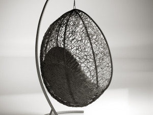 3d swing cocoon hanging rotan chair 3D 모델