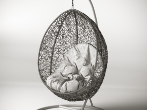 3d swing cocoon hanging rotan chair 3D 모델