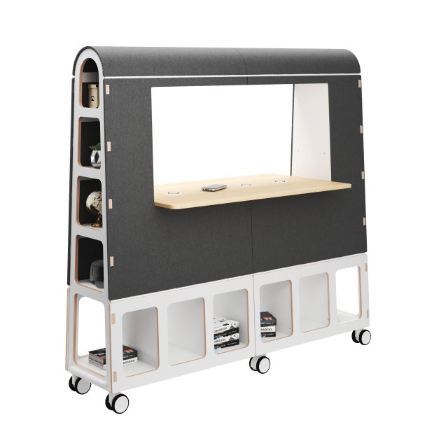 arc 3 of mobile office furniture by task systems Modèle 3D .c4d .max .obj .3ds .fbx .stl .blend 