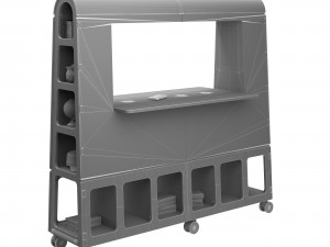 arc 3 of mobile office furniture by task systems Modèle 3D