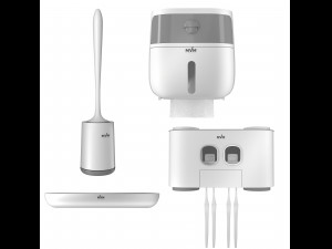 Set of bathroom toilets accessories by Mvm Modelo 3D