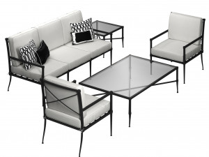 Set Bridgehampton Outdoor Furniture by Williams Sonoma 3D Model