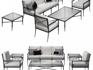 Set Bridgehampton Outdoor Furniture by Williams Sonoma 3D Model