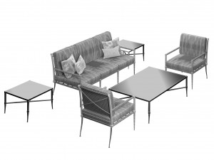 Set Bridgehampton Outdoor Furniture by Williams Sonoma 3D Model
