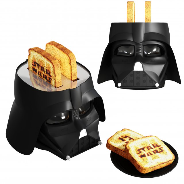 Toaster Star Wars Darth Vader by Williams Sonoma model 3D Model .c4d .max .obj .3ds .fbx .lwo .lw .lws