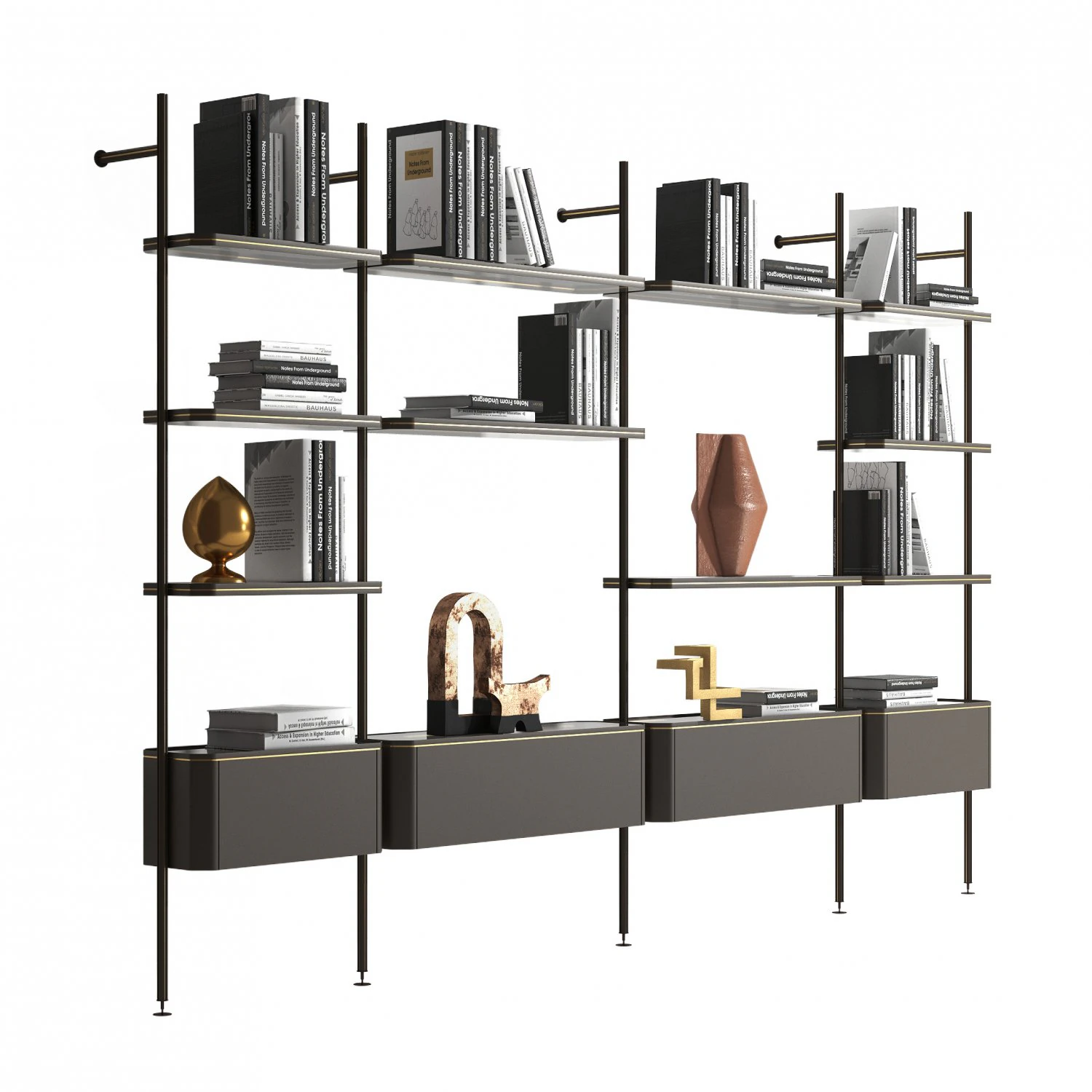 Radice bookcase by Natuzzi Italia 3D Model .c4d .max .obj .3ds .fbx .stl .blend 