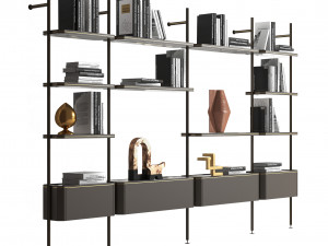 Radice bookcase by Natuzzi Italia 3D Model