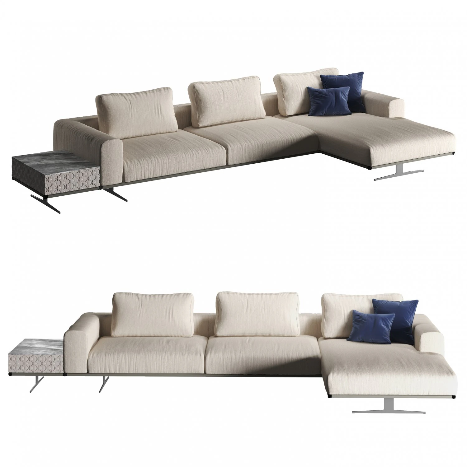 Alea sofa by Smania 3D Model .c4d .max .obj .3ds .fbx .stl .blend 