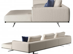 Alea sofa by Smania Model 3D