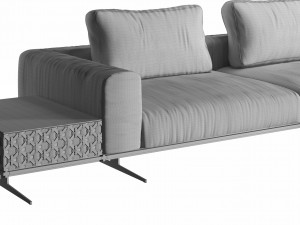 Alea sofa by Smania Model 3D