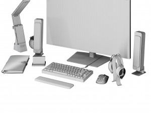 Workplace set 001 3D Модель